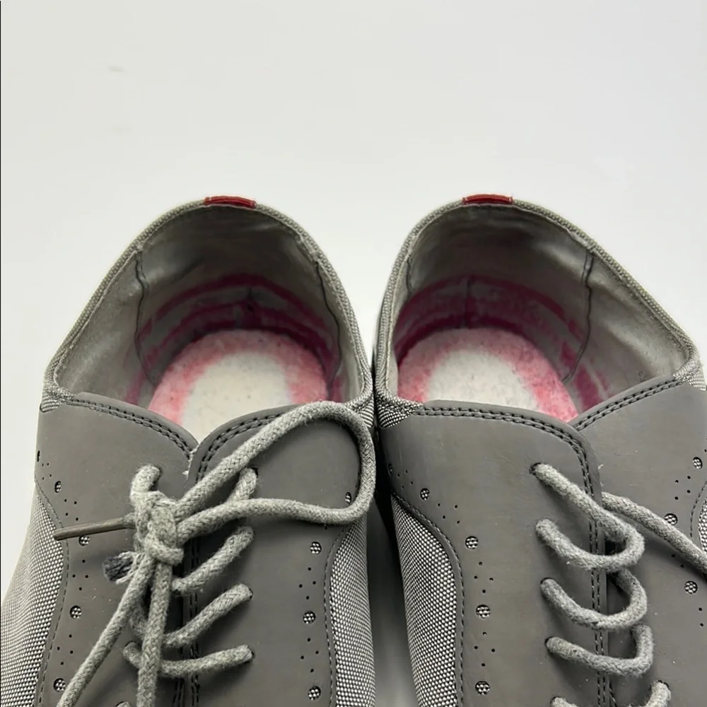Stacy Adams Gray Oxford Dress Shoes Men's  Brogue Detailing Leather  9.5 M